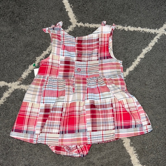 Vintage Faded Glory Christmas Plaid Newborn Outfit NWT - Picture 6 of 6